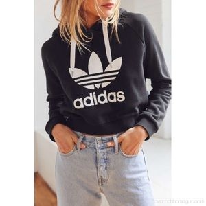 adidas Trefoil Cropped Hoodie